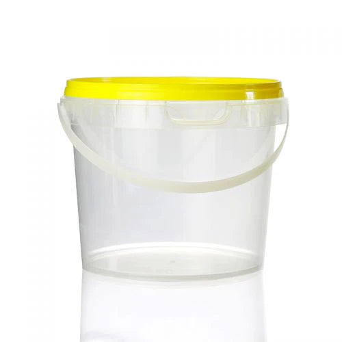 840mL Plastic Honey Pail - Yellow Lid